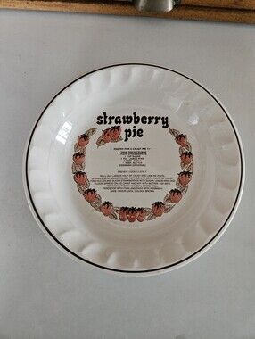 Vintage 1984 Festival Ironstone Ceramic Strawberry Pie Plate